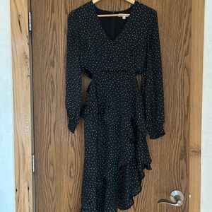 Black and white polka dot dress
